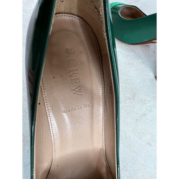 J. Crew Factory Green Heels with Light Green Toe Cap - Picture 7 of 16